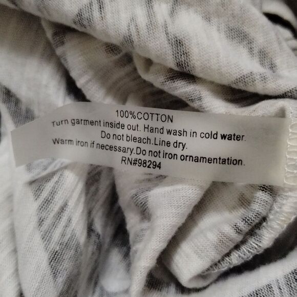 NWOT Onque Casuals Elements of Life Zebra Print T-shirt Rhinestone Studded Sz XL - Picture 7 of 7